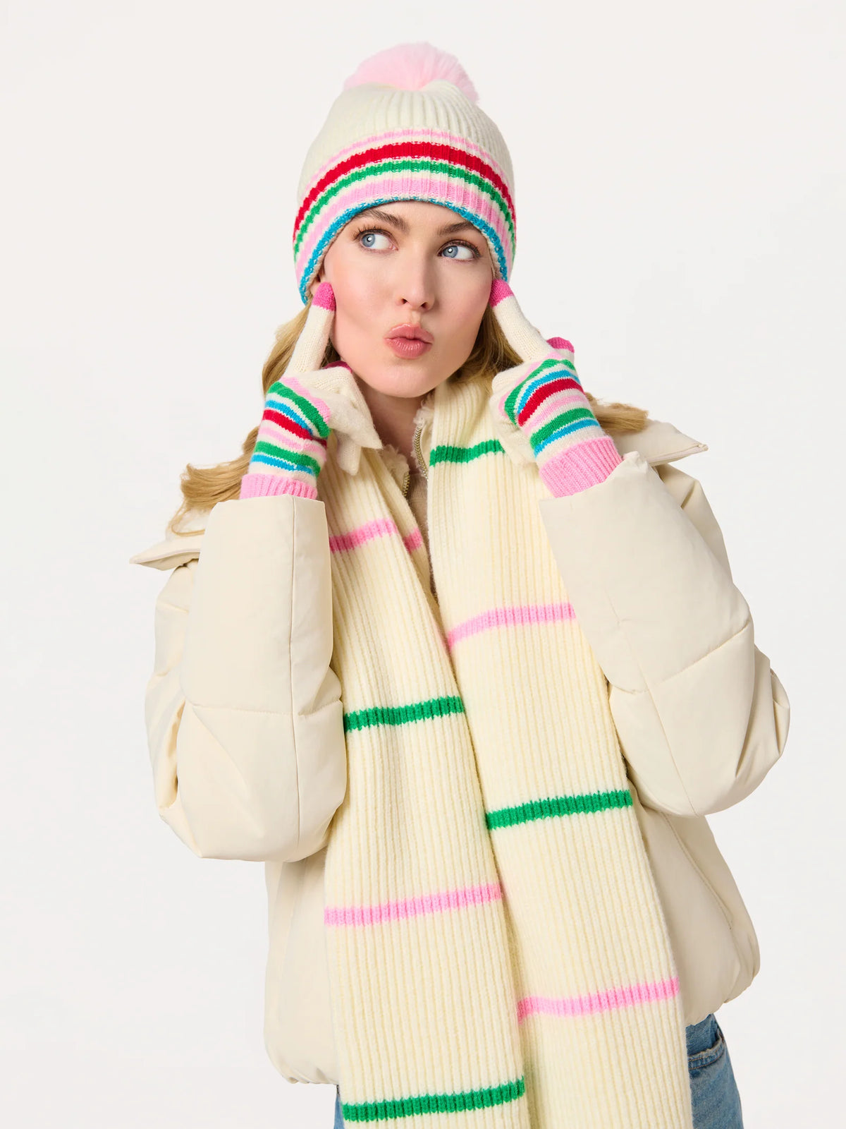 Elle Touchscreen Gloves Ivory