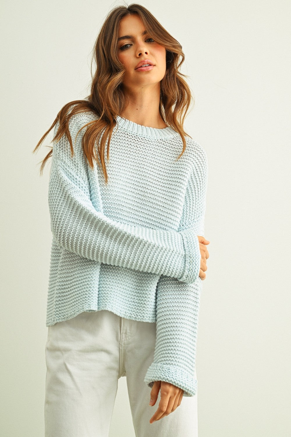 Ribbed Crewneck Sweater Mint