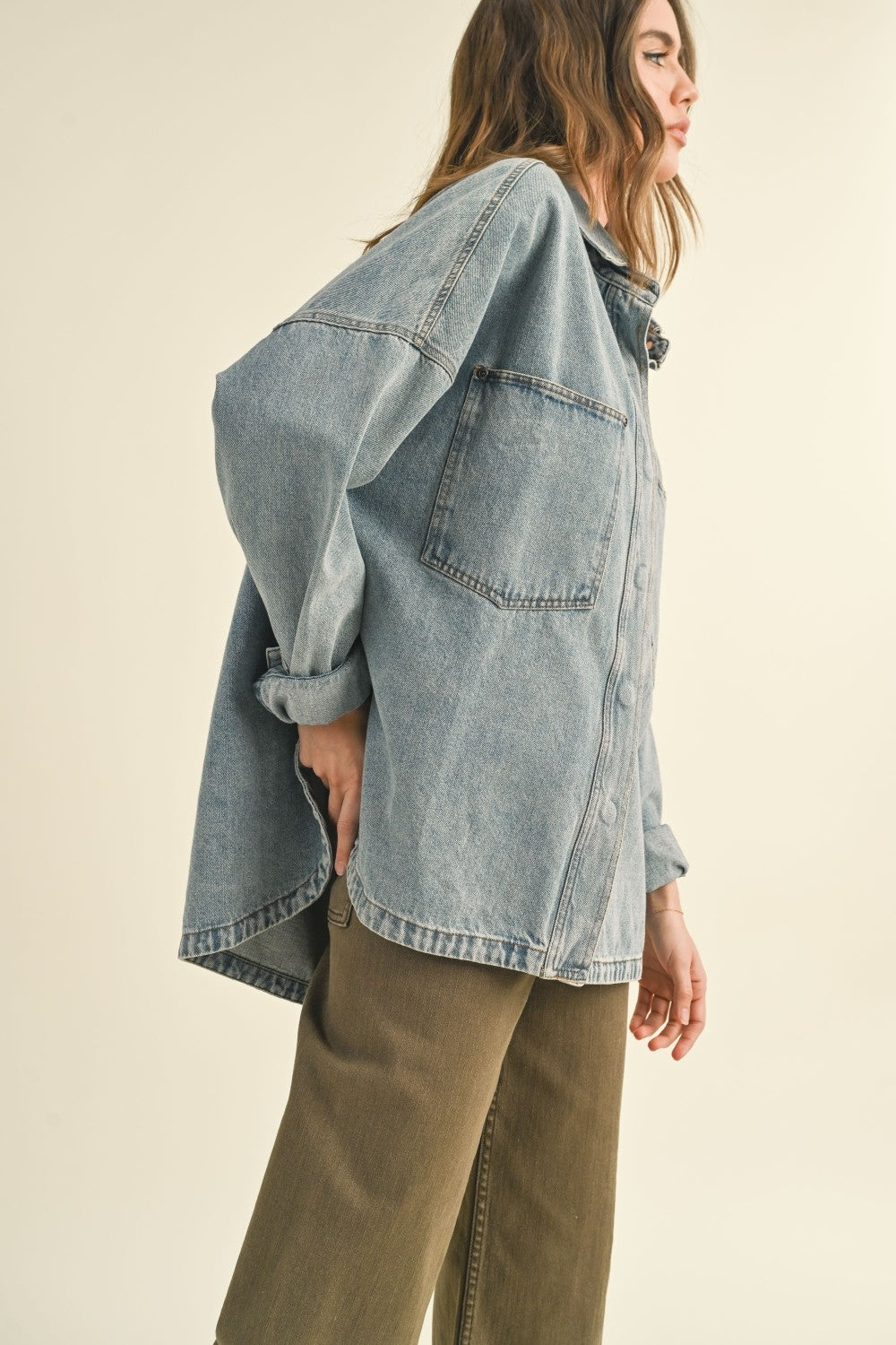 Denim 2 Pocket Oversized Shirt