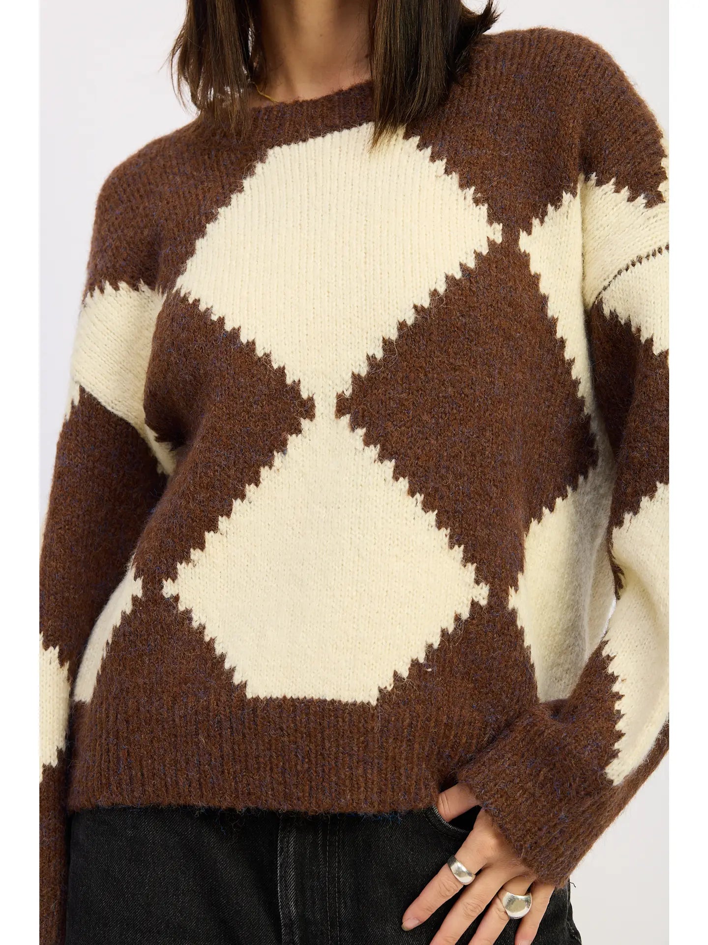 Argyle Two Tone Sweater