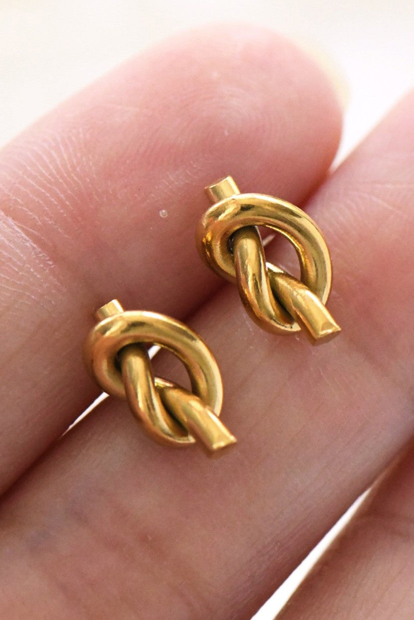 Gold Knot Studs