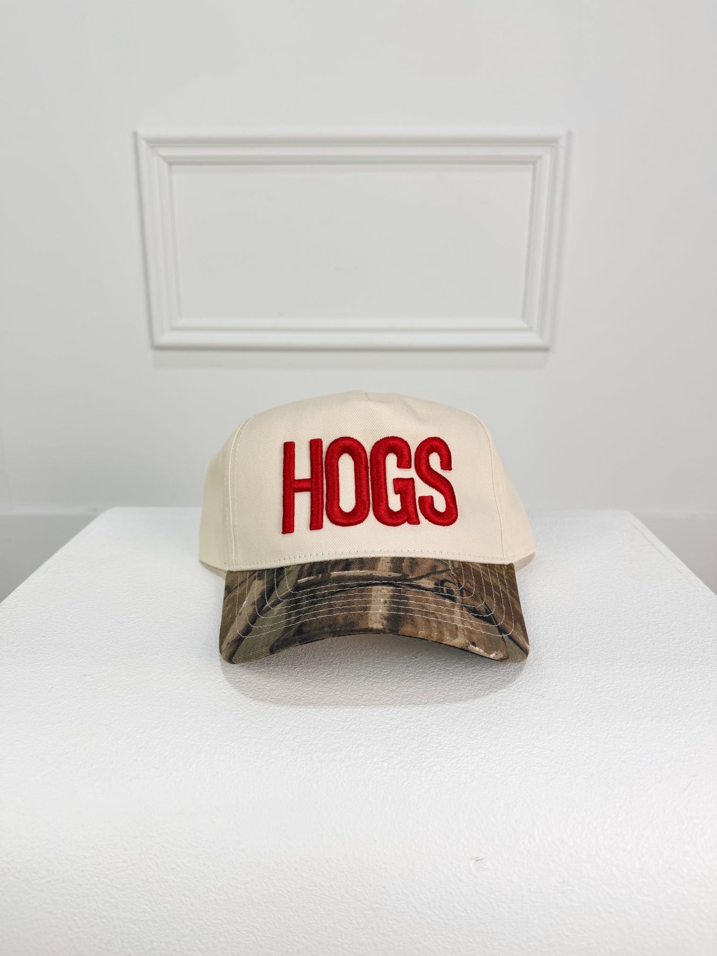 Red HOGS Camo Trucker Hat