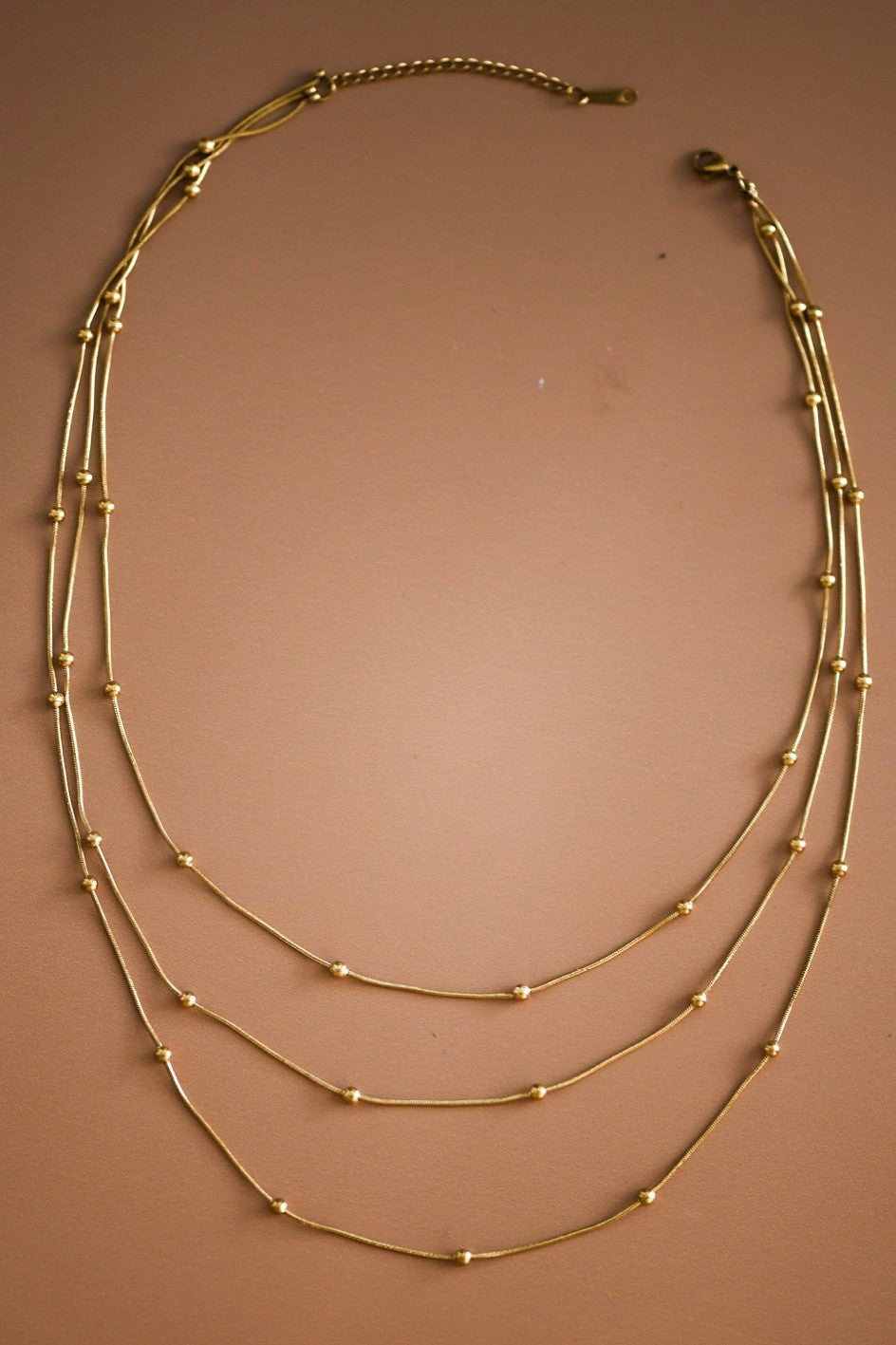 Gold Dipped Ball Chain Necklace