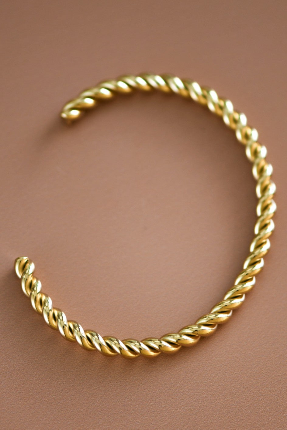 Twisted Gold Cuff Bracelet