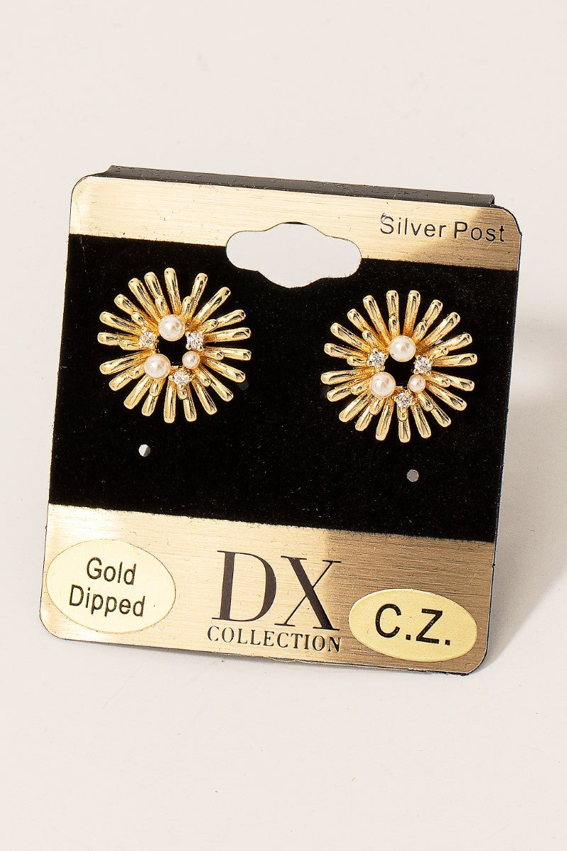 Pearl Sunburst Studs