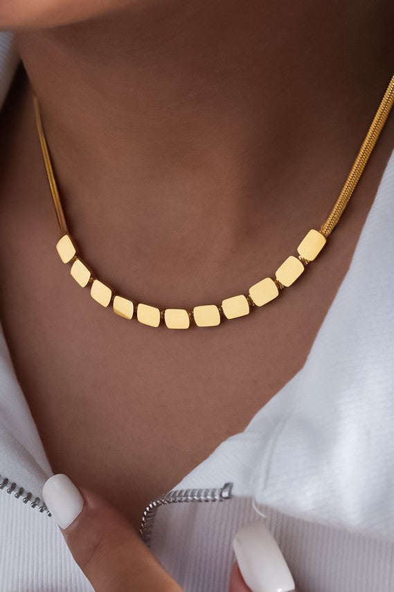 Gold Squares Necklace