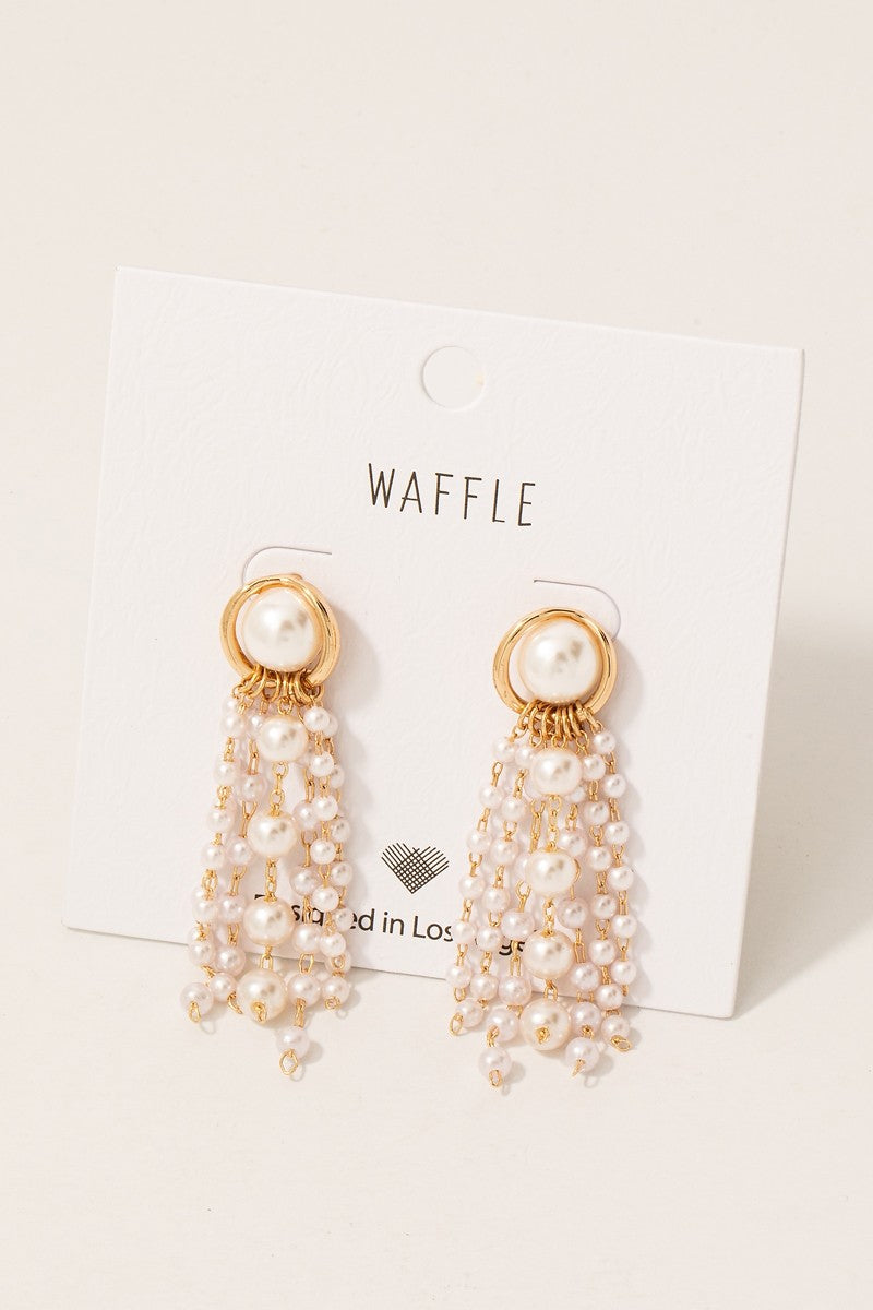 Fringe Pearl Studs