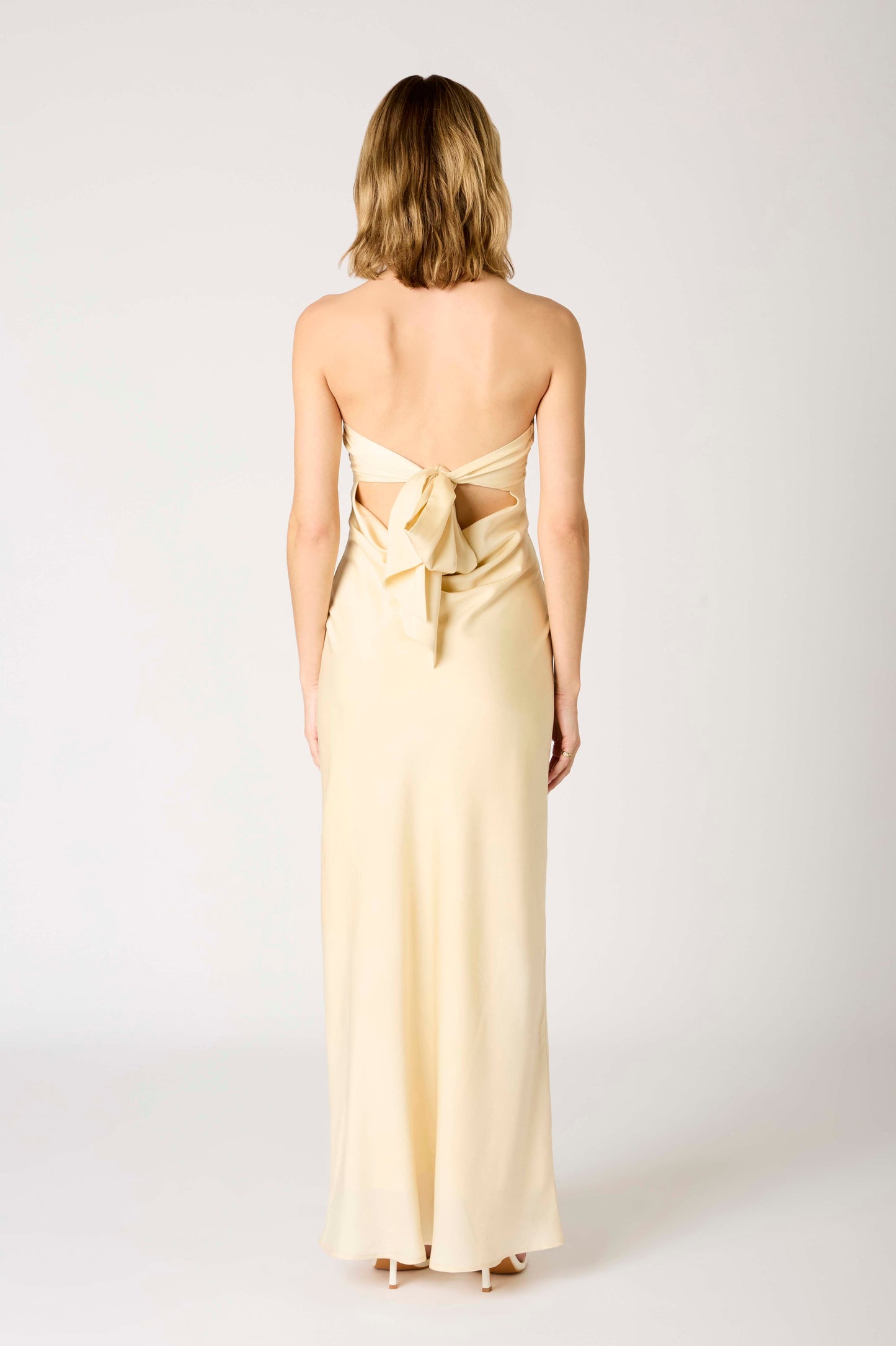 Strapless Satin Dress Butter