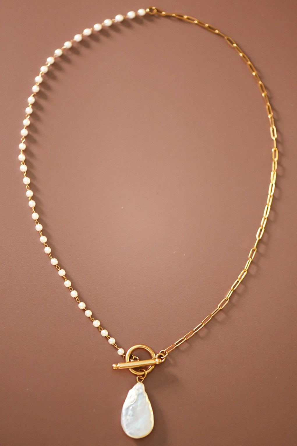 Pearl Beaded Chain Pendant