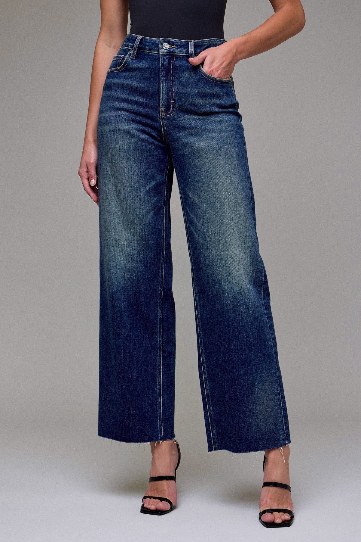 High Rise Logan Dad Jean Dark Wash