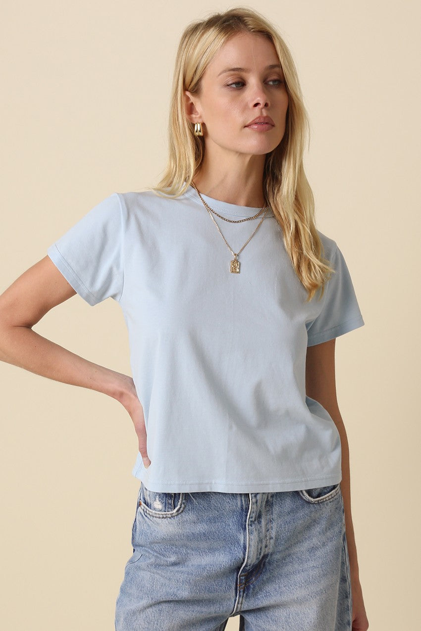 Everyday Basic Tee Sky - Clothe Boutique