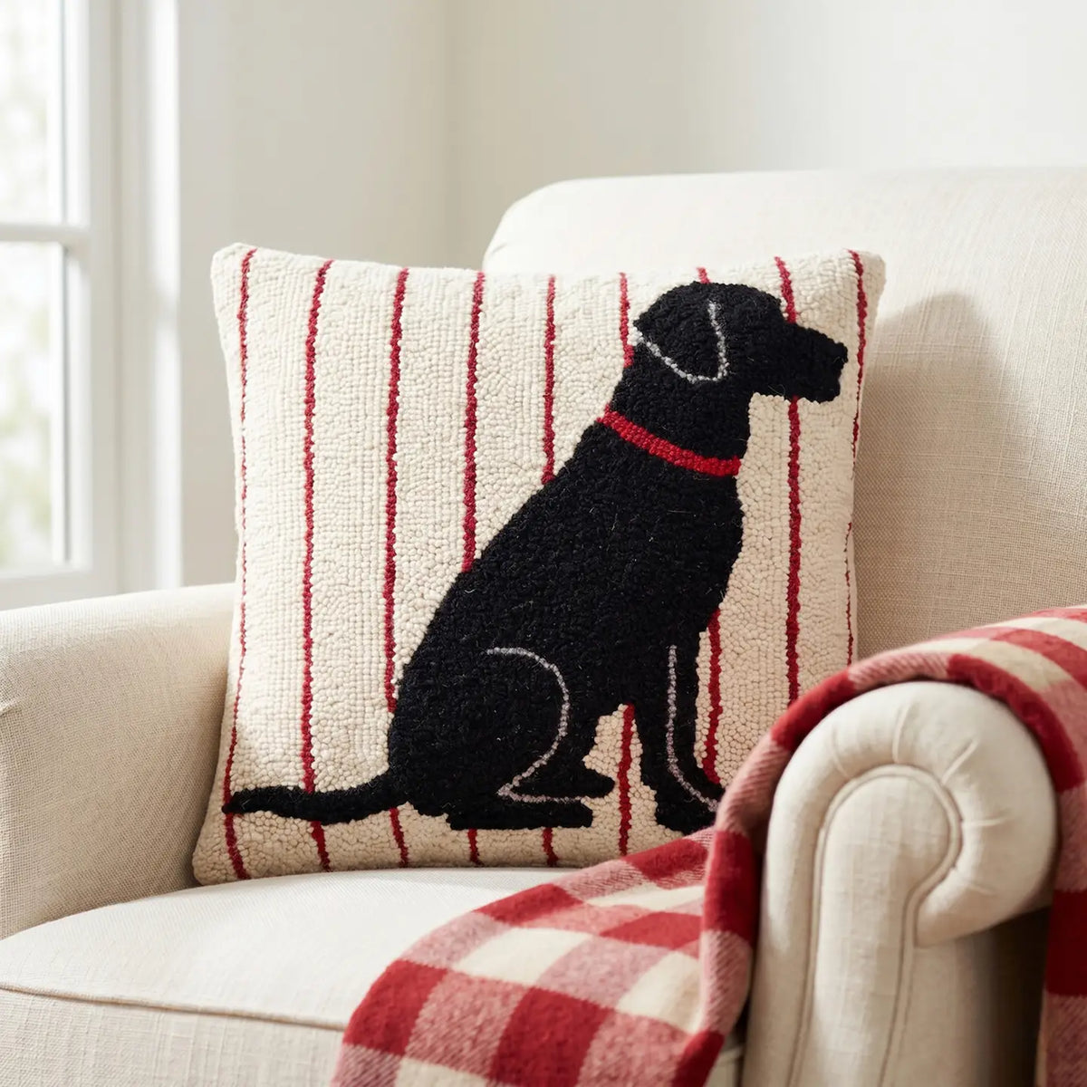 Labrador Stripe Hook Pillow