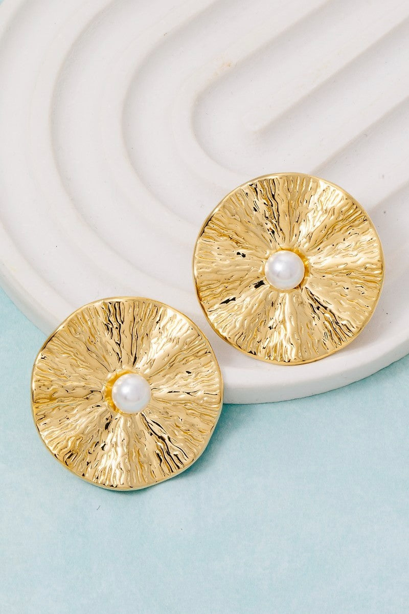 Pearl Disc Studs