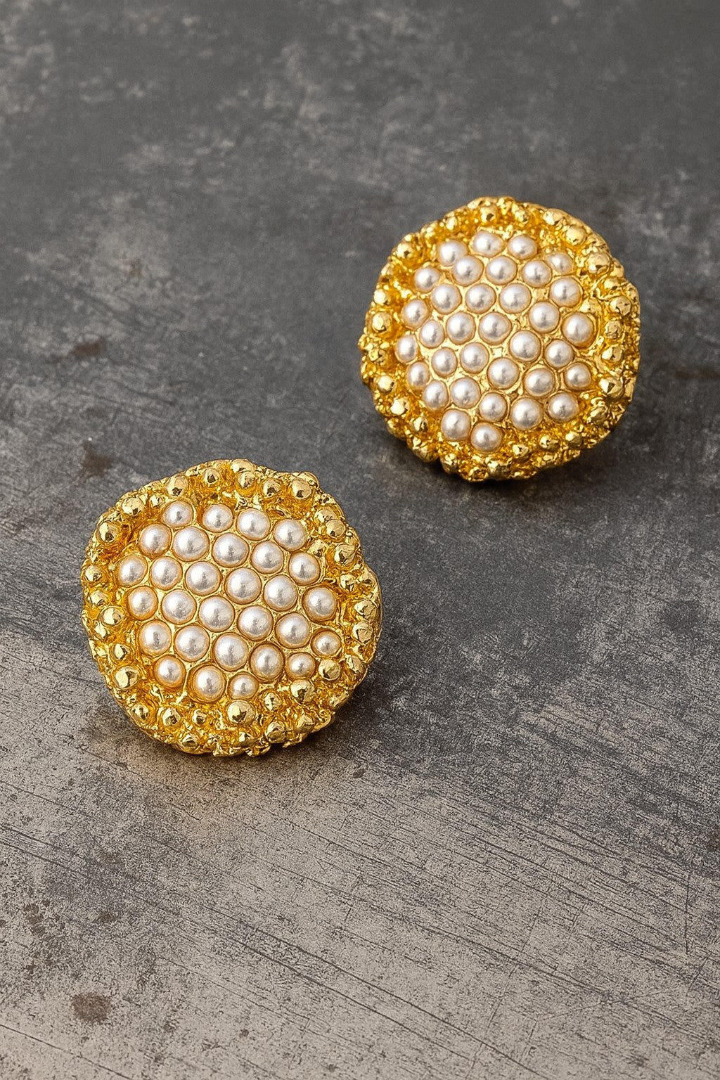 Pave Pearl Studs