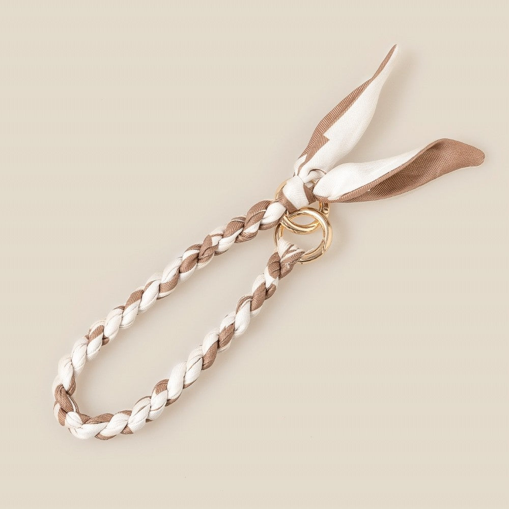 Braided Bag Charm Brown