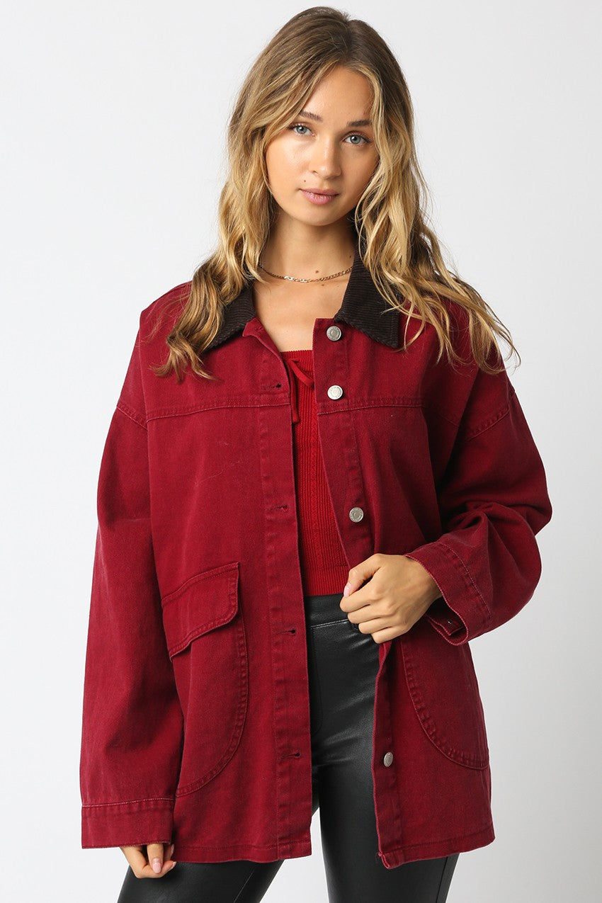 Korey Barn Jacket Wine