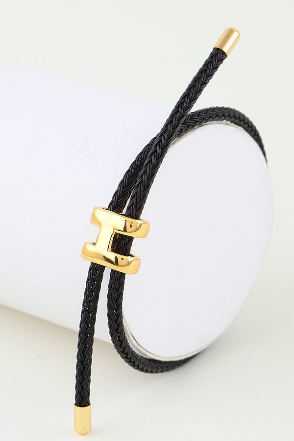Adjustable Braid Bracelet Black