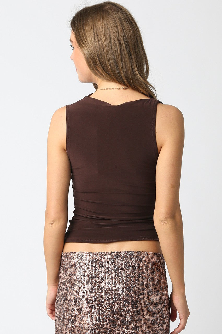 Maice Sleeveless Top Chocolate