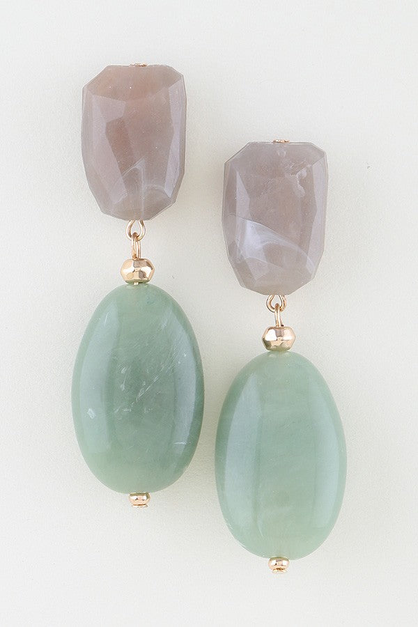 Jade Stone Earrings