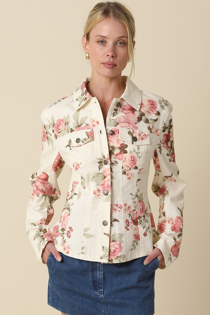 Floral Structured Button Shirt - Clothe Boutique