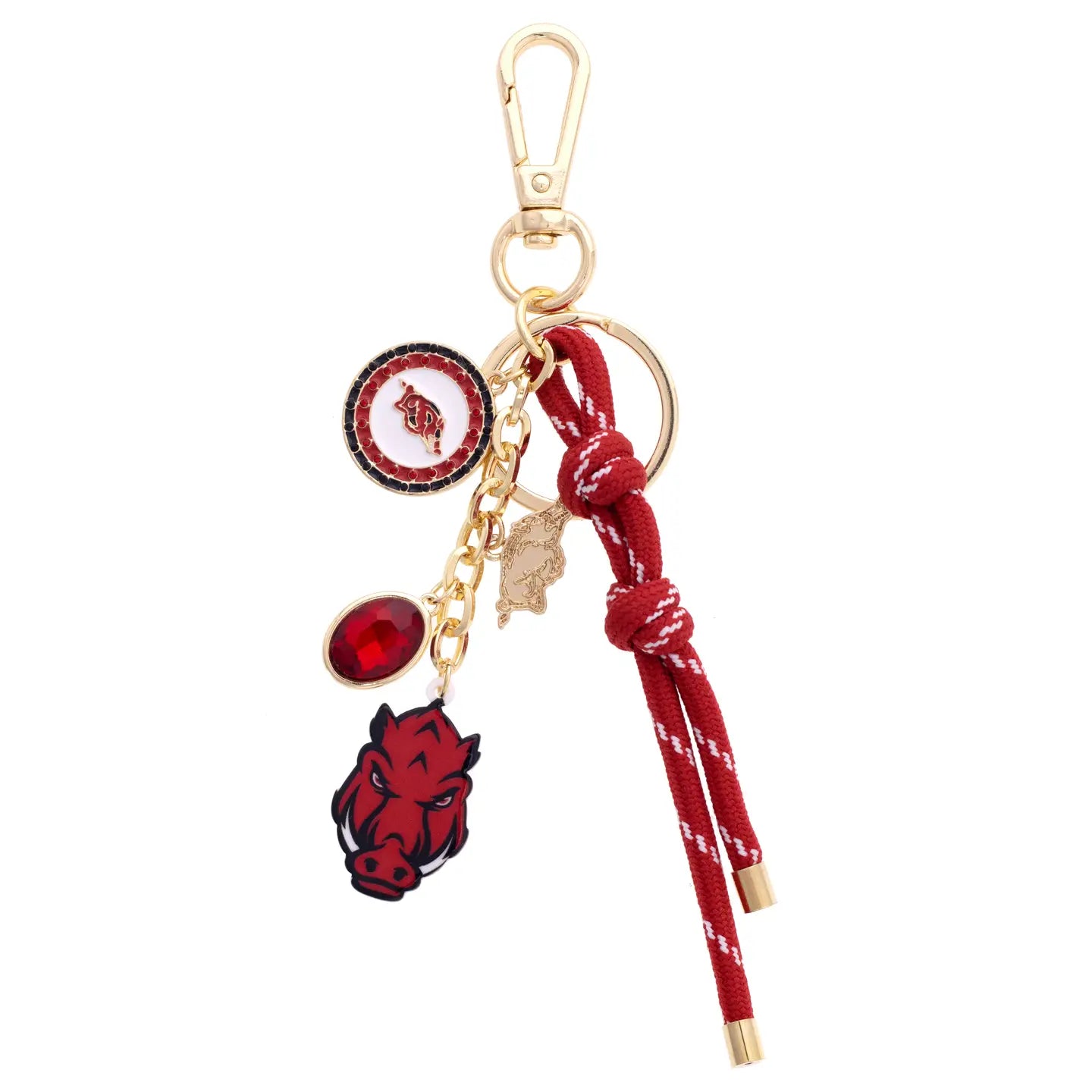 Arkansas Razorbacks Cluster Bag Charm