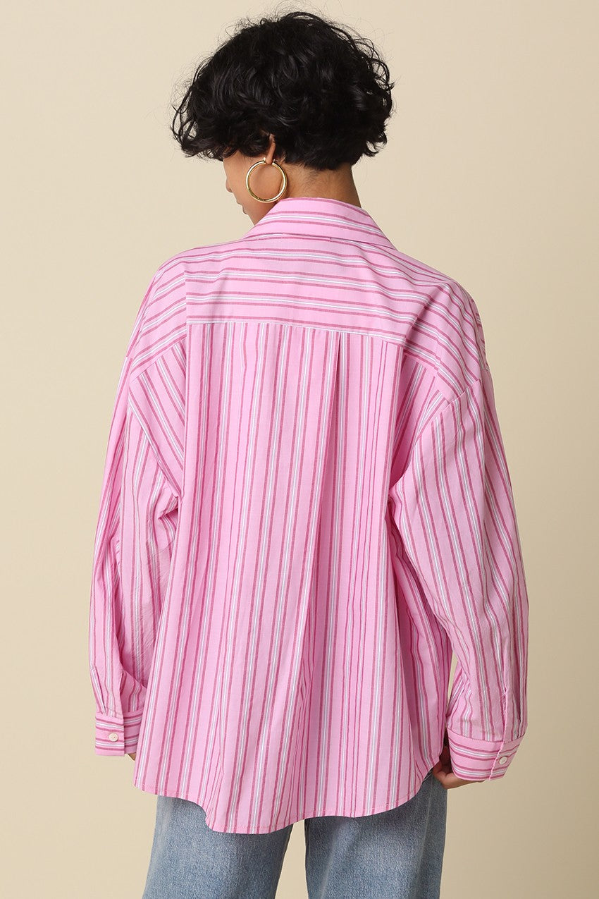 Pink Striped Button Down Shirt - Clothe Boutique