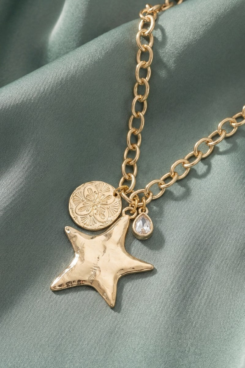 Star & Charm Pendant Necklace