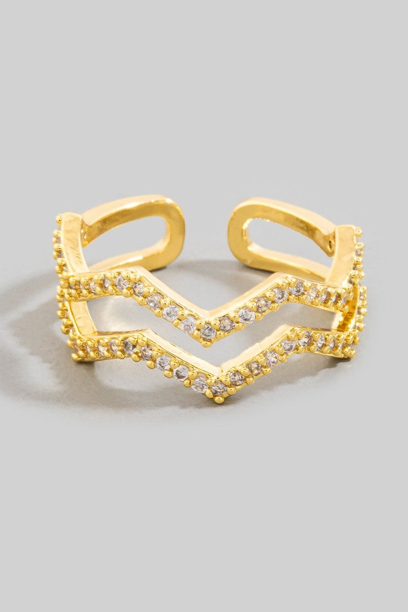 Pave Zig Zag Ring