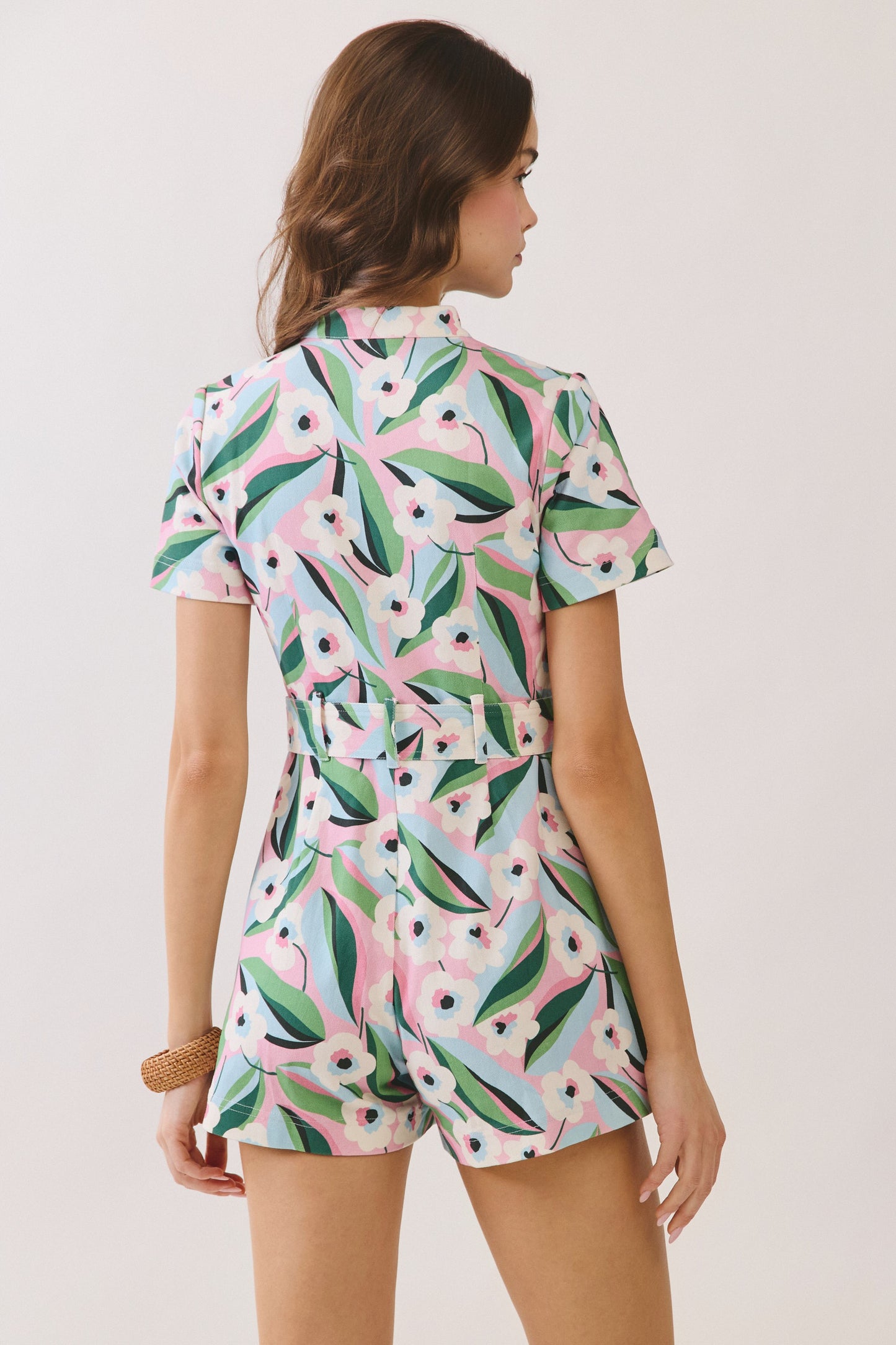 Gia Floral Zip Up Romper