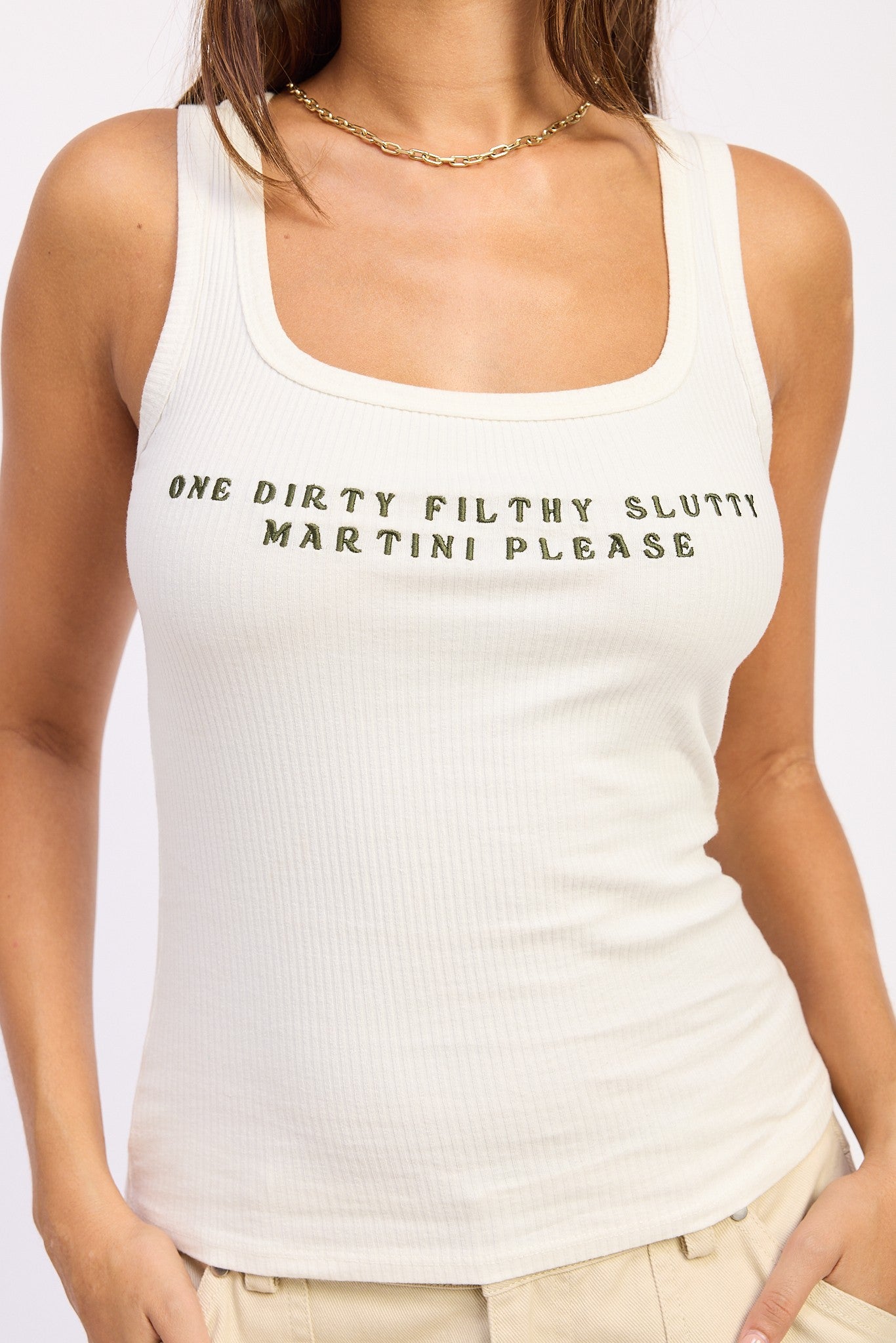 Martini Please Ribbed Tank