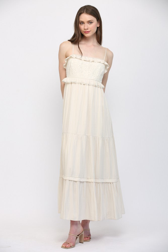 Lelia Contrast Lace Detail Dress