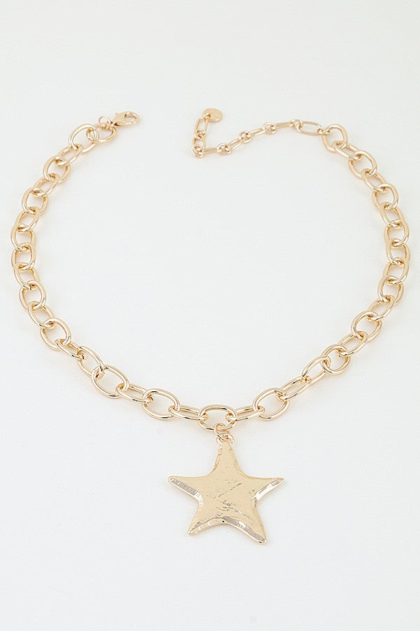 Hammered Star Necklace