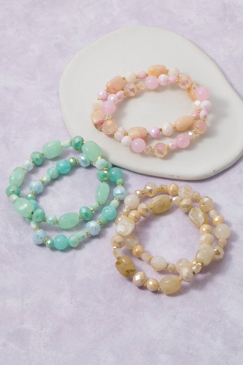 Crystal Bead Bracelets Green