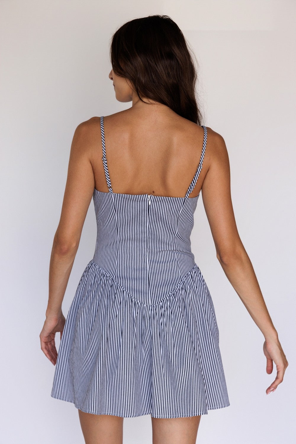 Stripe Fit And Flare Mini Dress