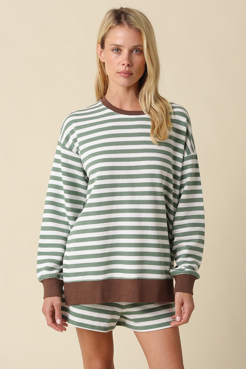 Averil Striped Lounge Set of 2 Sage