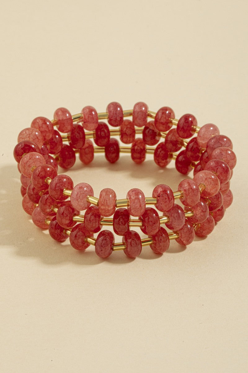 Marble Stones Bracelets Pink