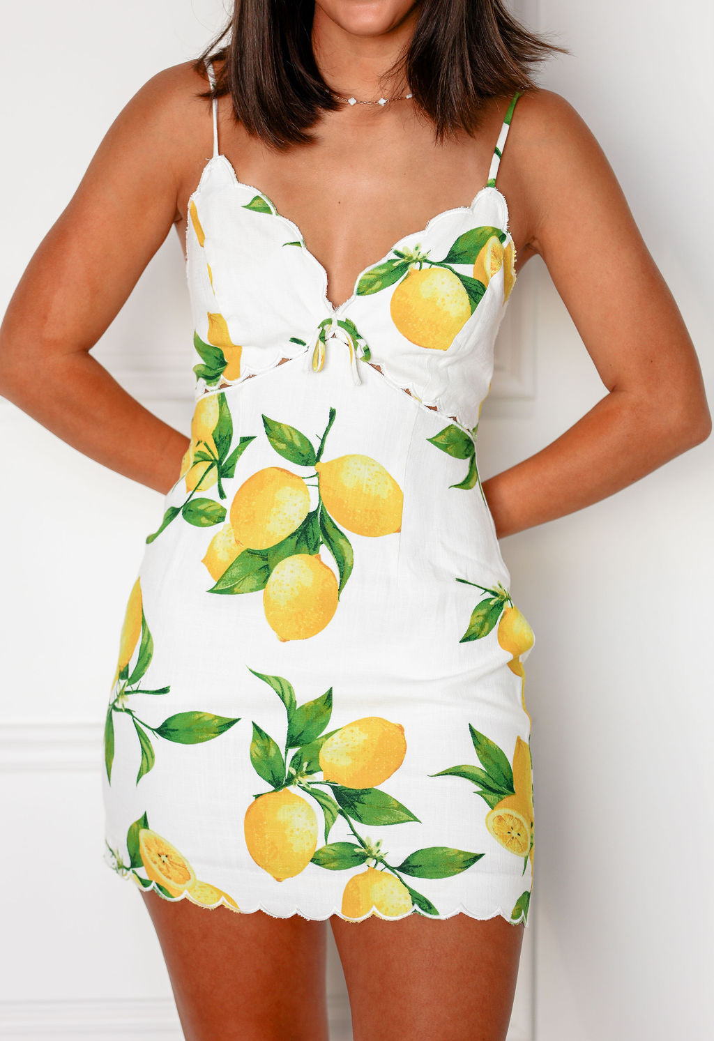 Lemon Scallop Dress
