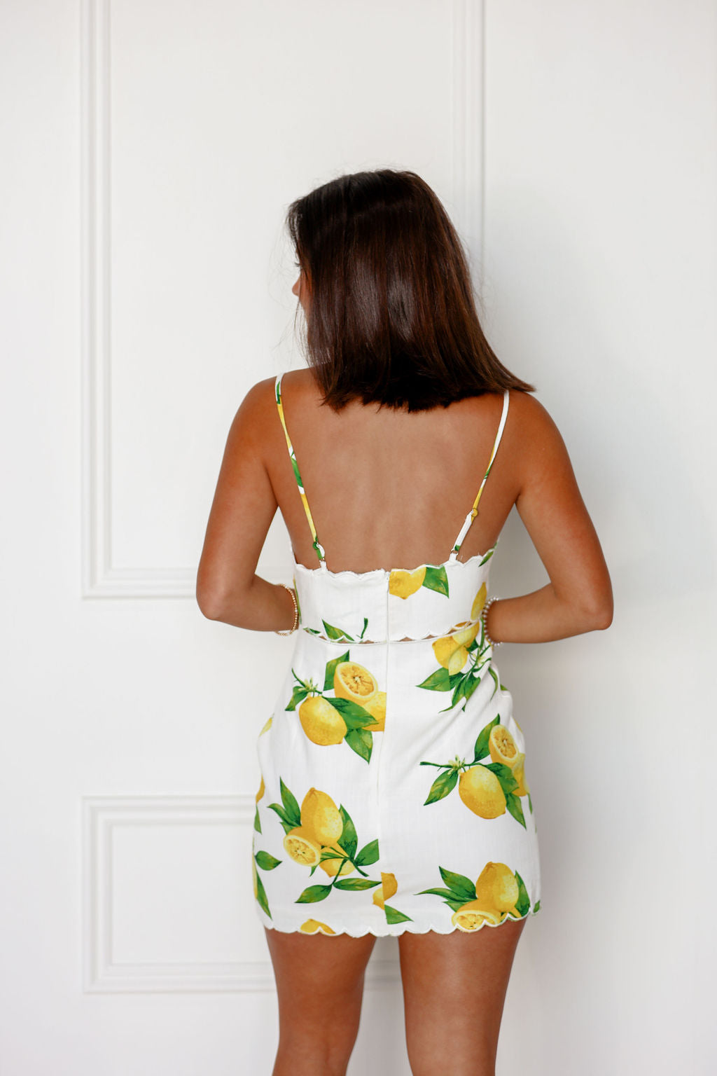 Lemon Scallop Dress
