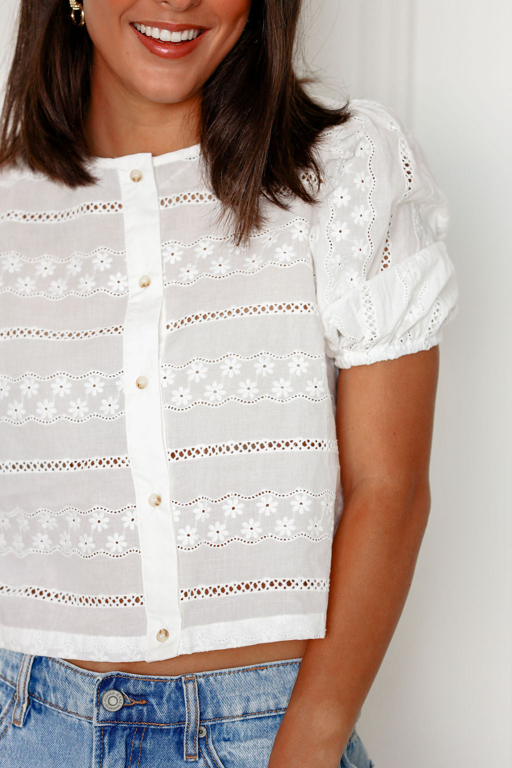 Samantha Eyelet Blouse