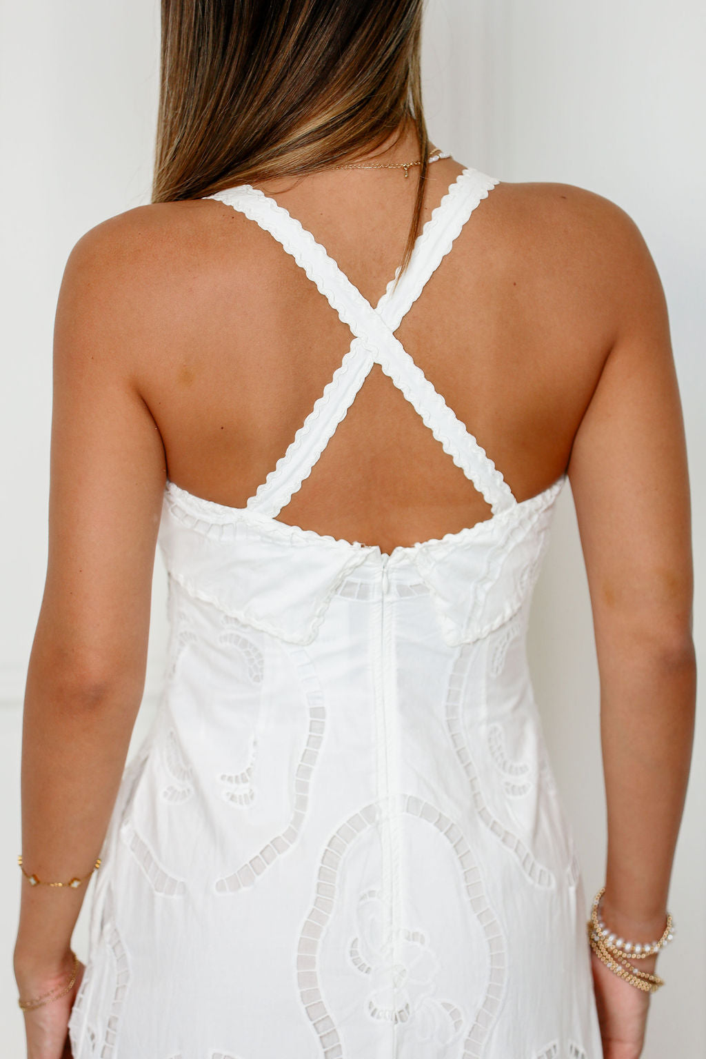 Millie Eyelet Midi Dress