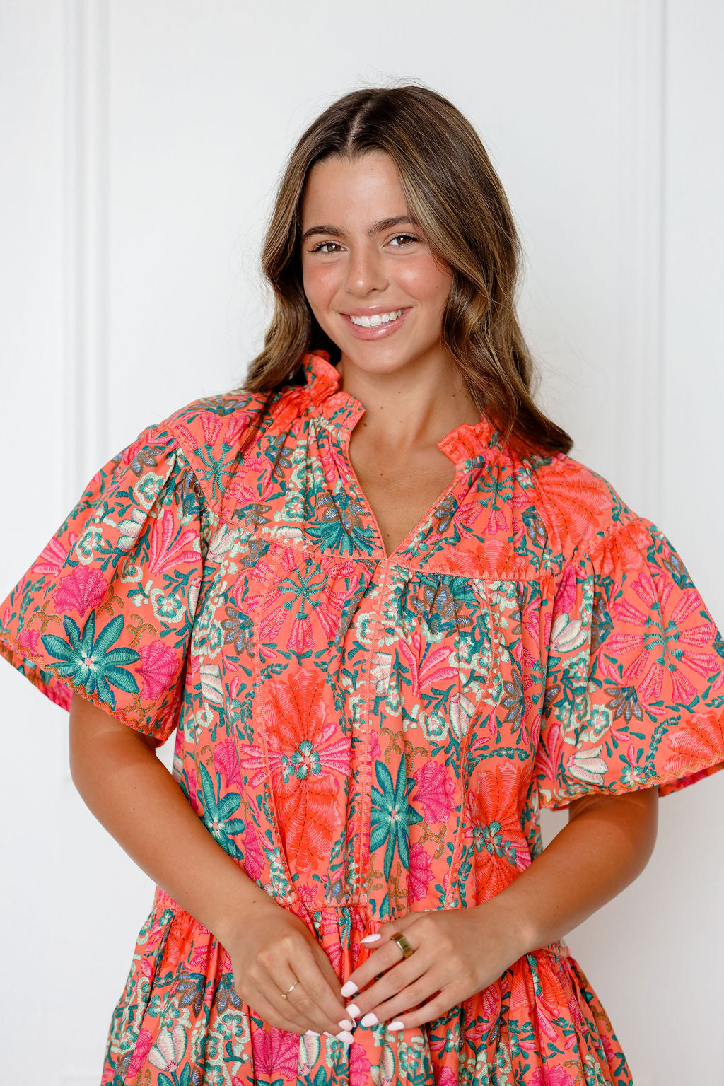 Calypso Floral V-neck Dress