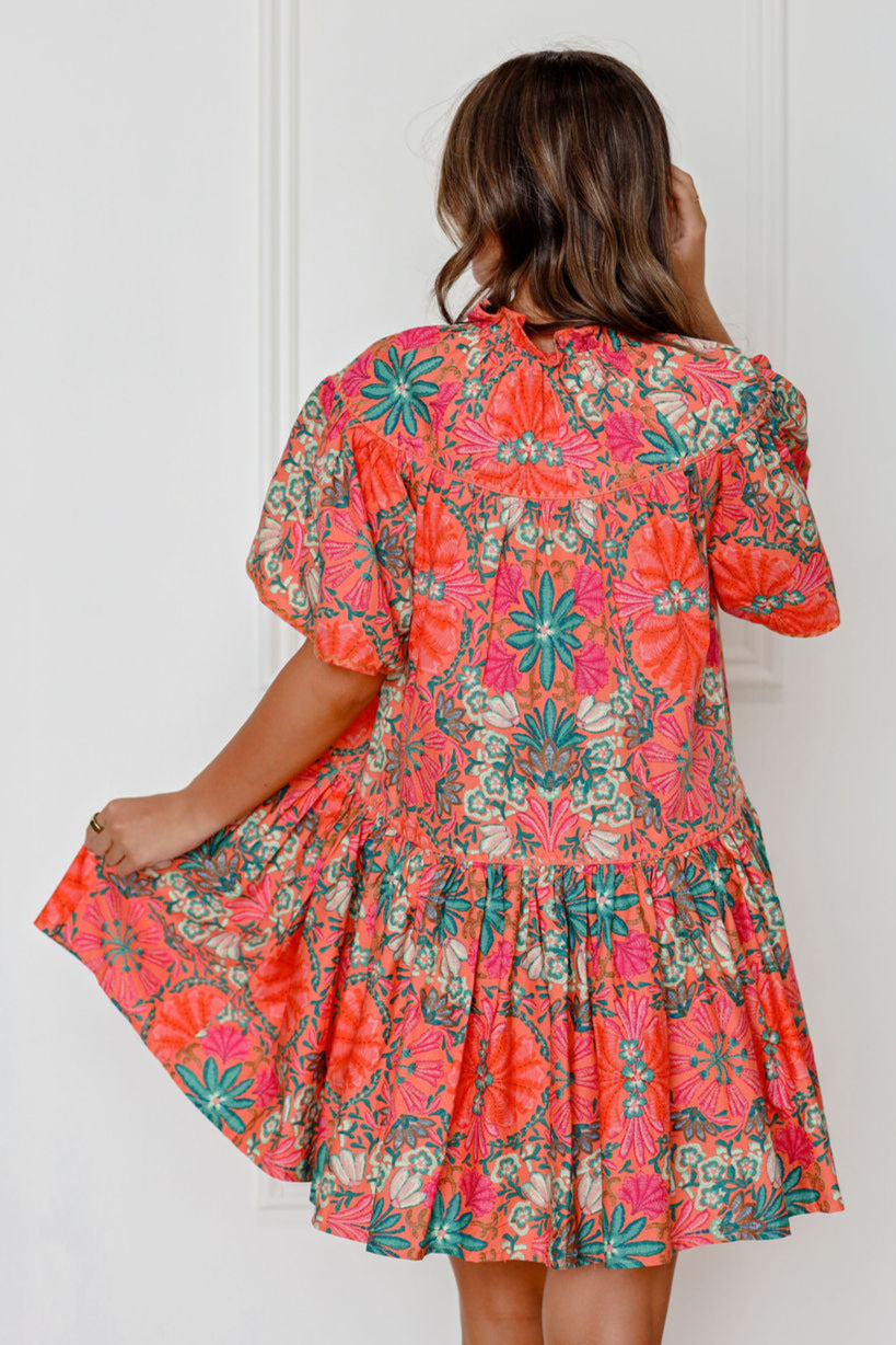 Calypso Floral V-neck Dress
