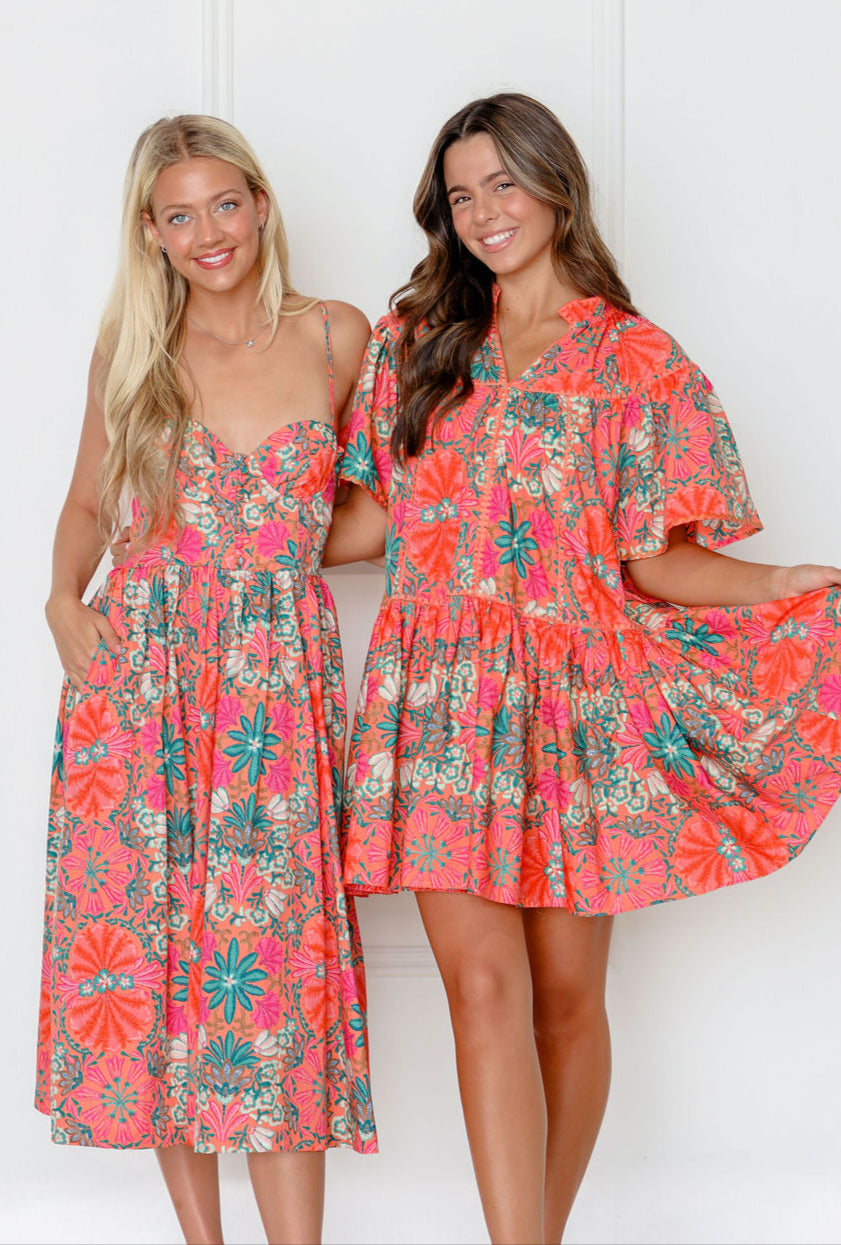 Calypso Floral V-neck Dress