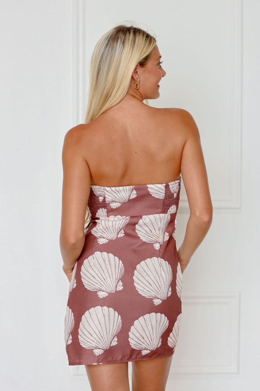 Seashell Strapless Mini Dress