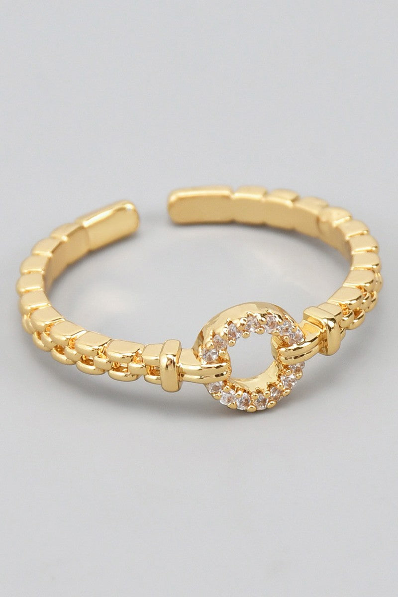 CZ Pave Circle Ring