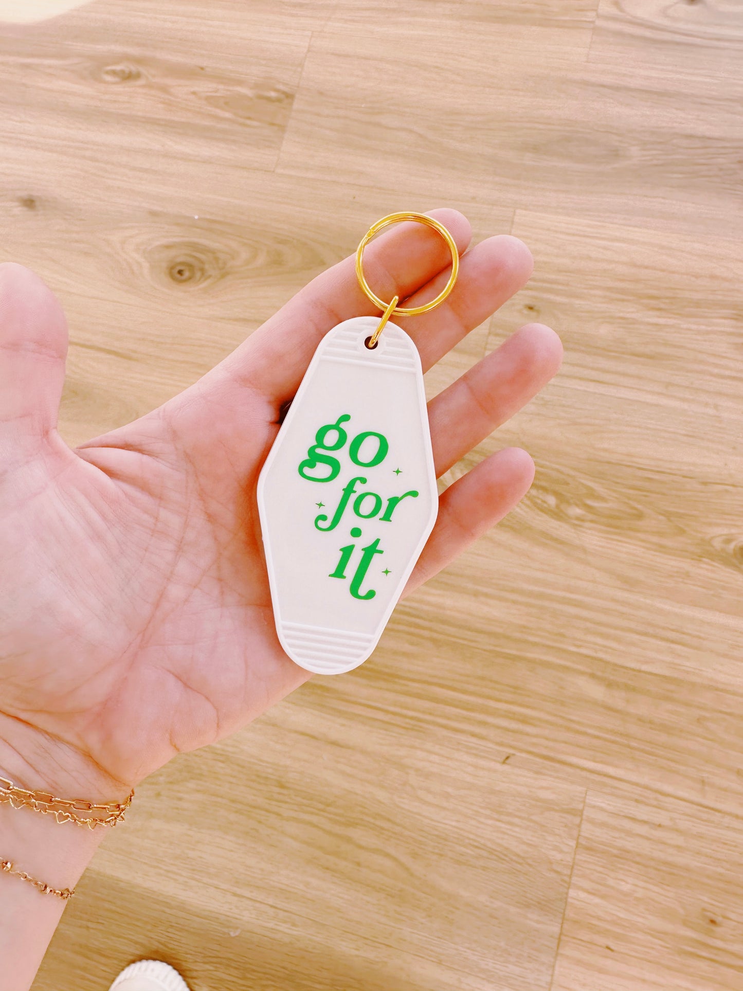 Go For It Motel Keychain