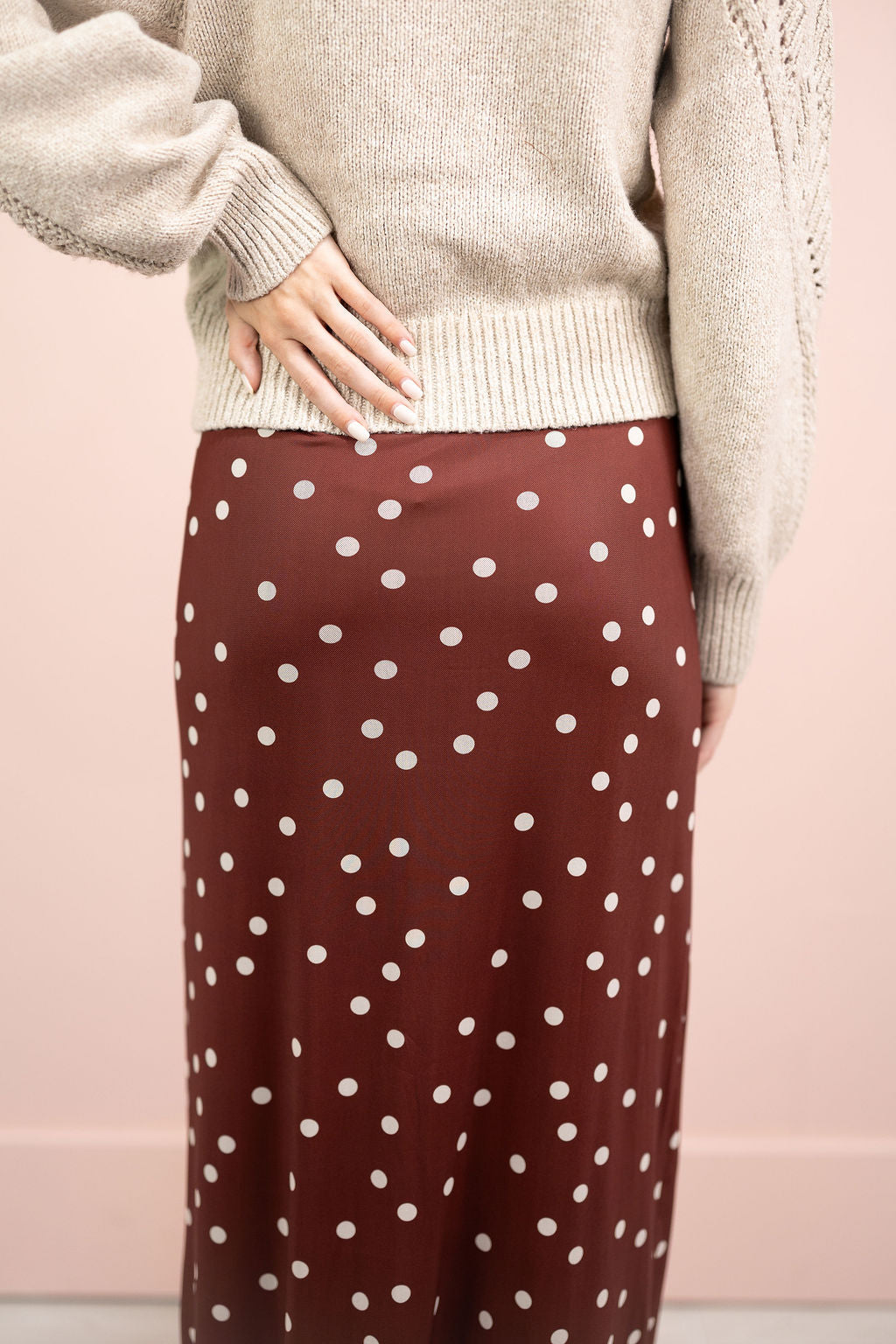 Maroon Maxi Mesh Skirt