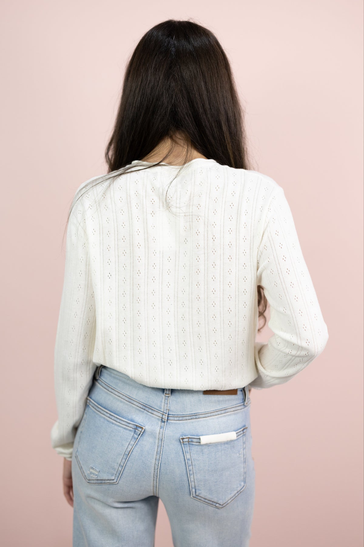Beth Ivory Pointelle Cardigan
