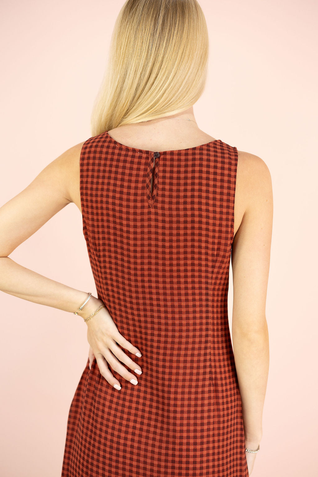 Gingham Frill Maxi Dress