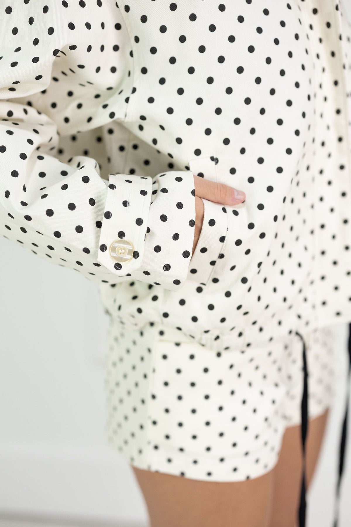 Cream Polka Dot Micro Short